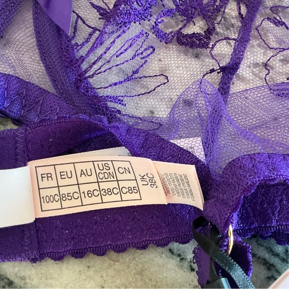 Agent Provocateur Jace Bra 38C in Purple - Picture 7 of 7